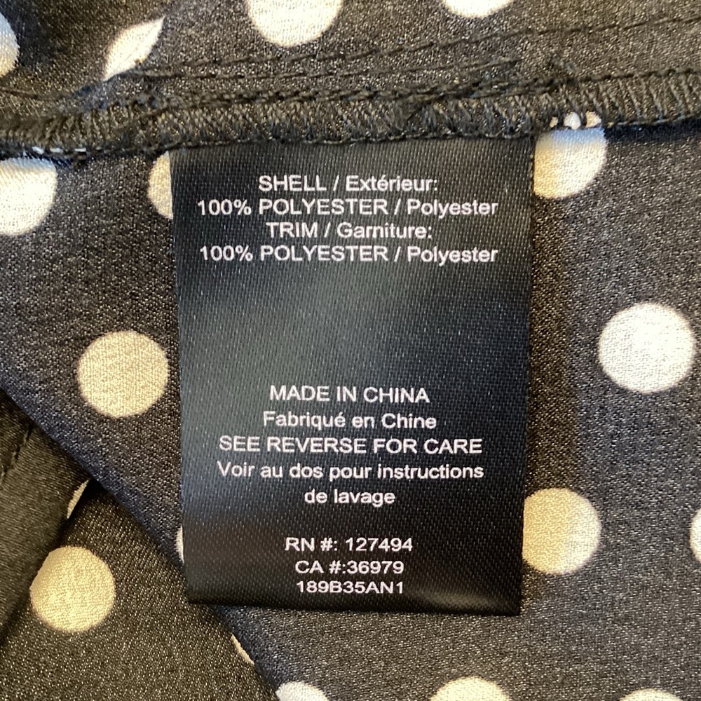 NWT Heartloom Tallie Short Sleeve Polka Dot Top - Black & White - XL - Picture 8 of 8